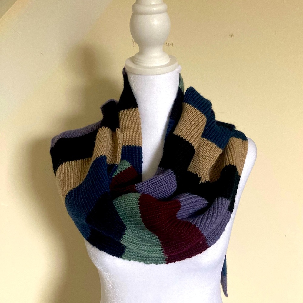 Metropolitan by Lord & Taylor Striped Scarf 100% Icelandic Wool